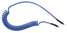 Tubo en espiral  de poliuretano : equipado con enchufes macho fijo y rotativo