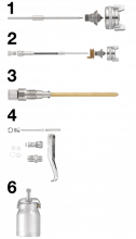 Piezas sueltas sueltas para pistola de pintura CAR S02