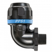 PPS1 9CM - Codo 90° rosca macho cónico para tubo