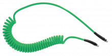 Tubo en espiral de poliuretano: equipado con enchufe macho fijo y rotativo
